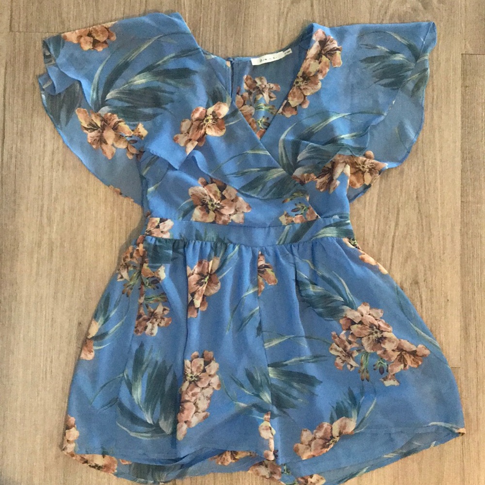 Floral Print Boutique Romper